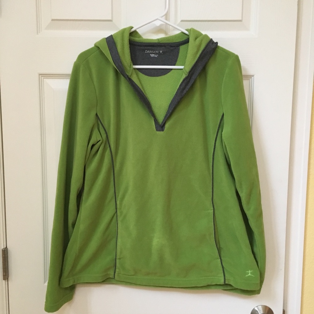 XL lime green Danskin Fleece hoodie